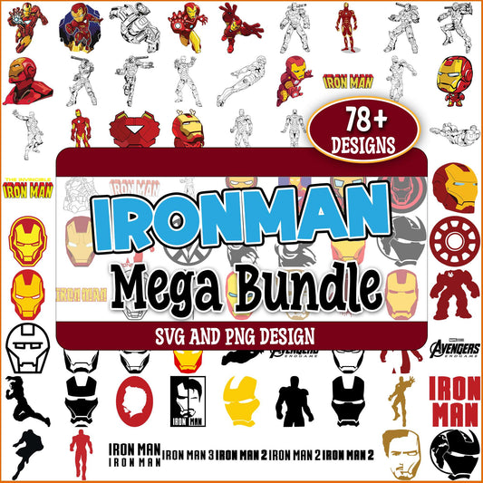 Iron man art svg bundle