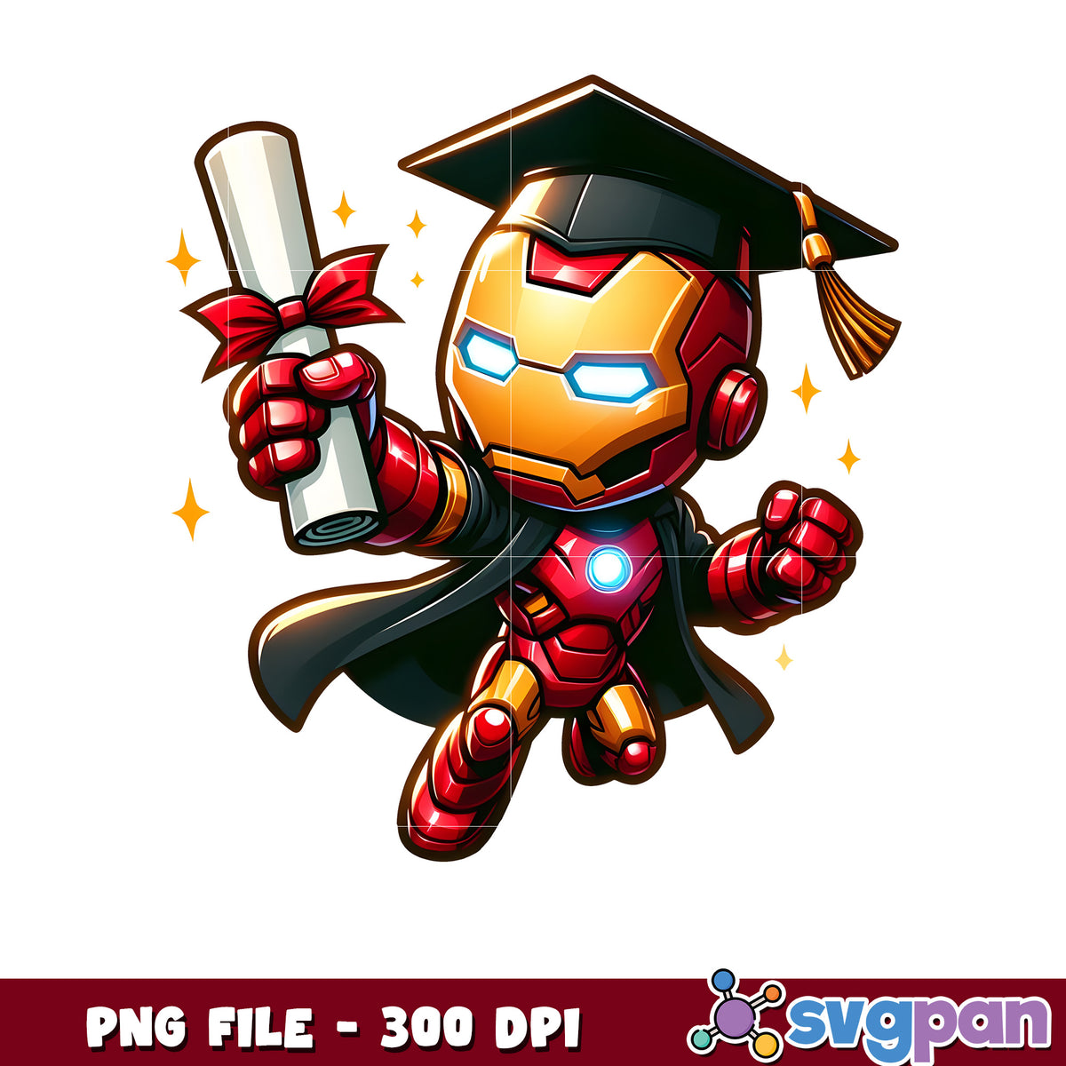 Iron man graduation png, iron man png, dress for the graduation png