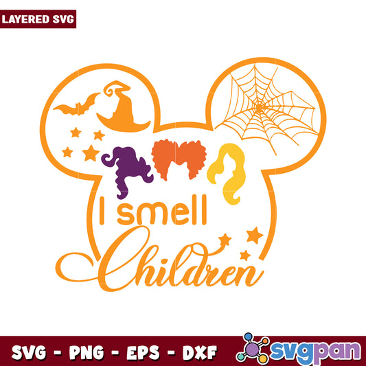 I smell children Halloween SVG design for kids costumes, perfect for festive decorations