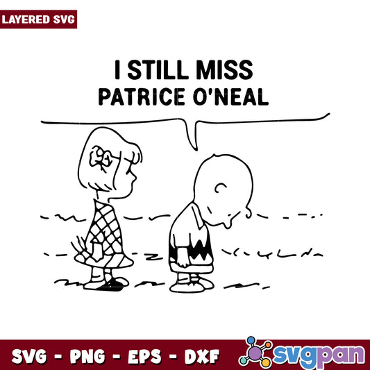 I still miss Patrice O'Neal, nostalgic layered SVG illustration