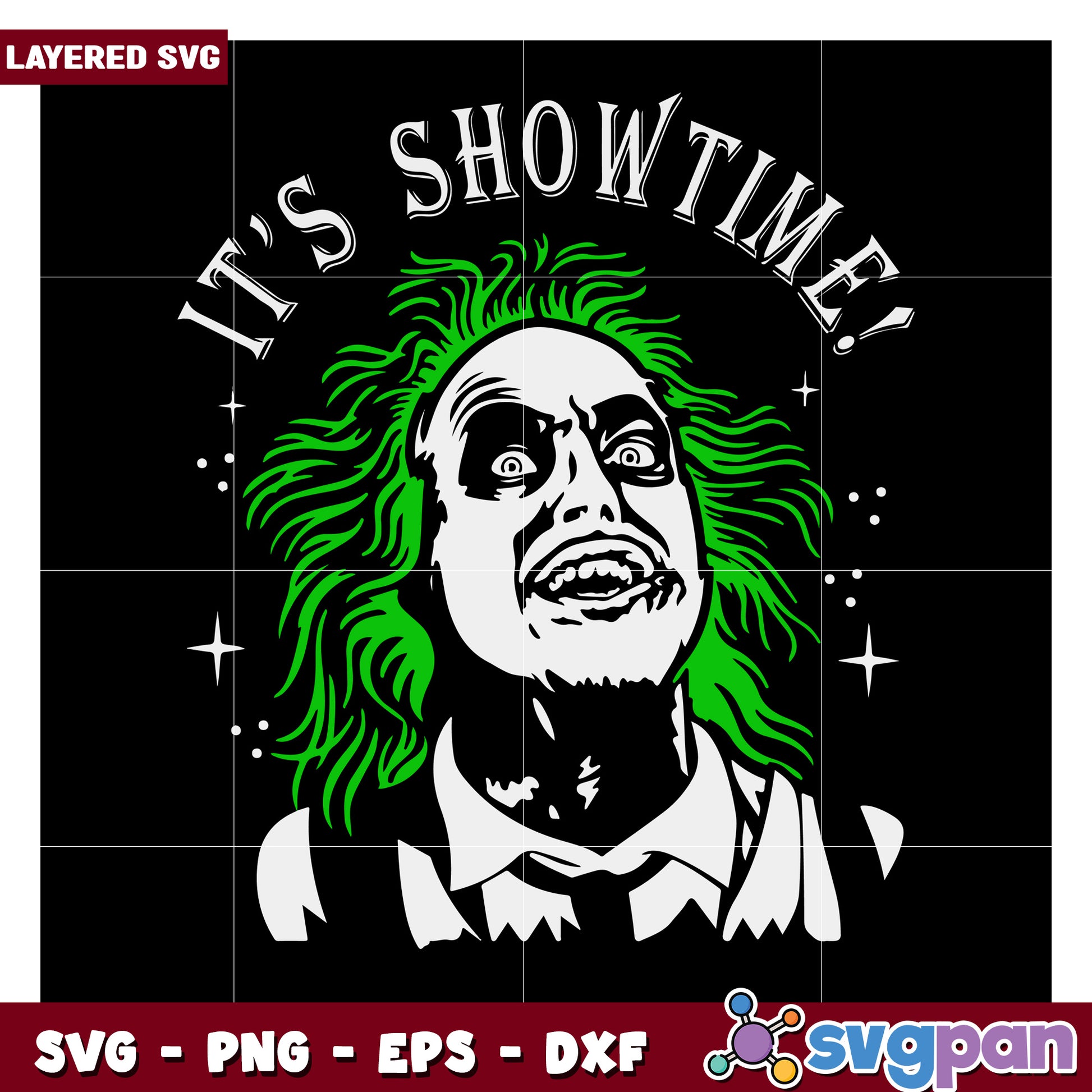 It's Showtime Beetlejuice SVG Design, Perfect for Creative Projects