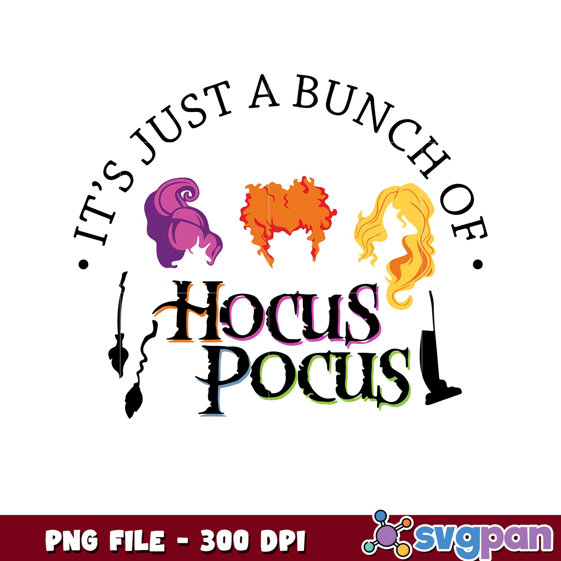 It's a bunch of hucus pocus png, horror movie characters png, fall and halloween decor ​png