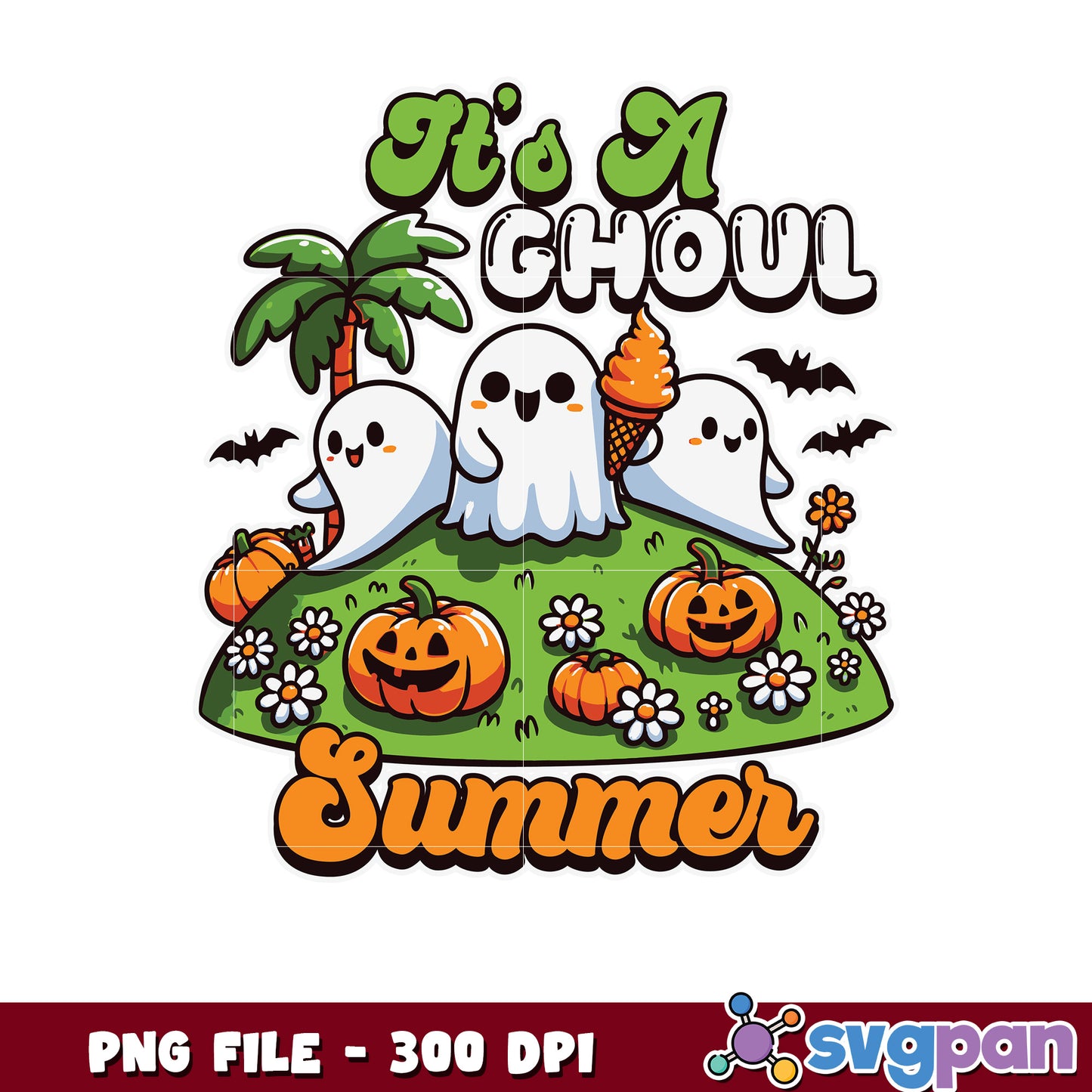 It's a ghoul summer png, trick or treat png, spooky halloween png