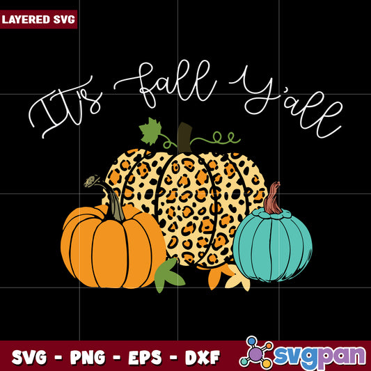 It's fall y'all svg, , halloween holiday svg, halloween characters svg