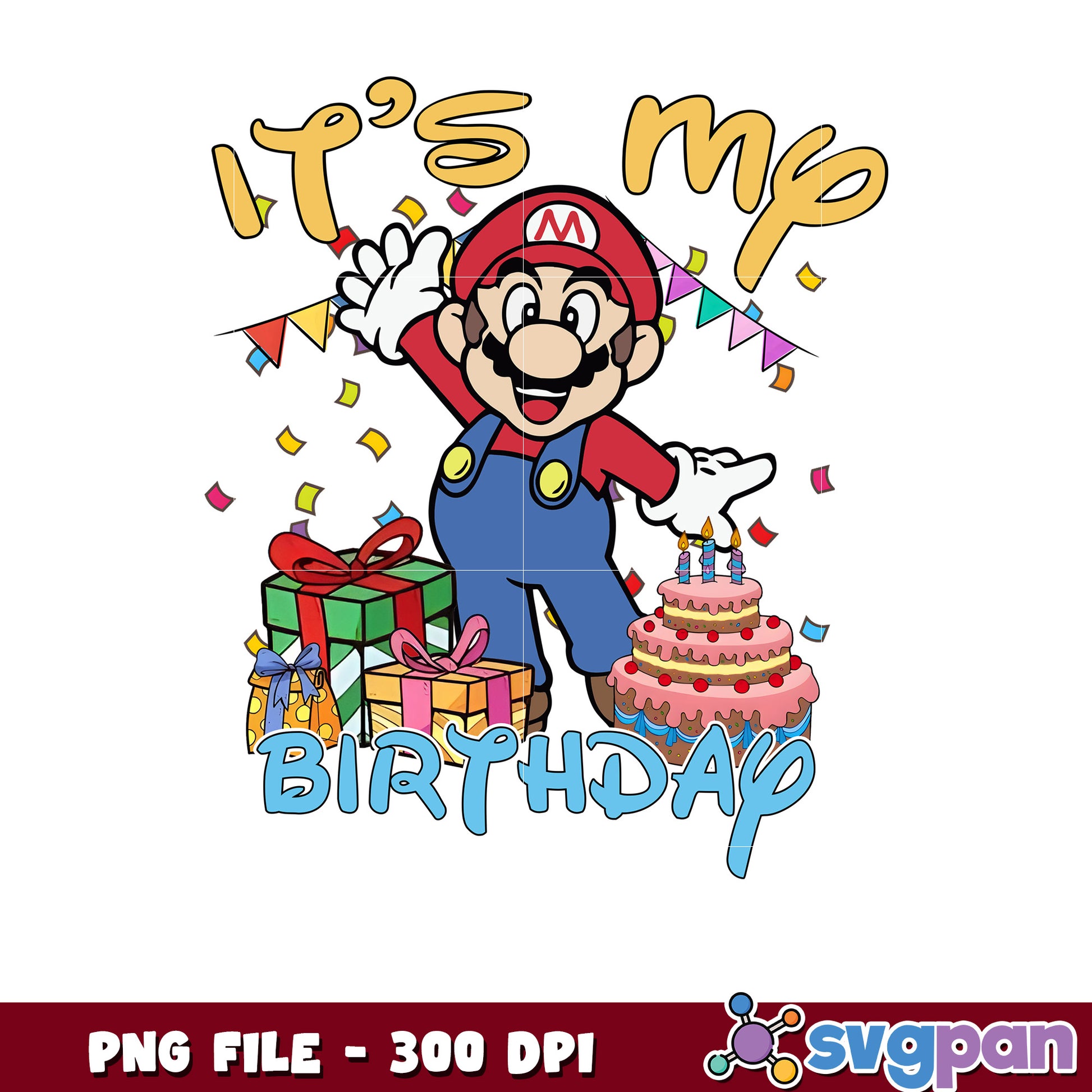 It's my birthday design png, mario games png, super mario toys png
