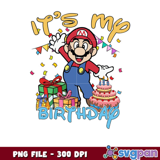 It's my birthday design png, mario games png, super mario toys png