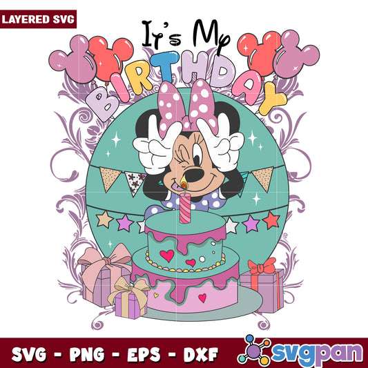 It's my birthday png, mickey mouse characters png, disney pixar png