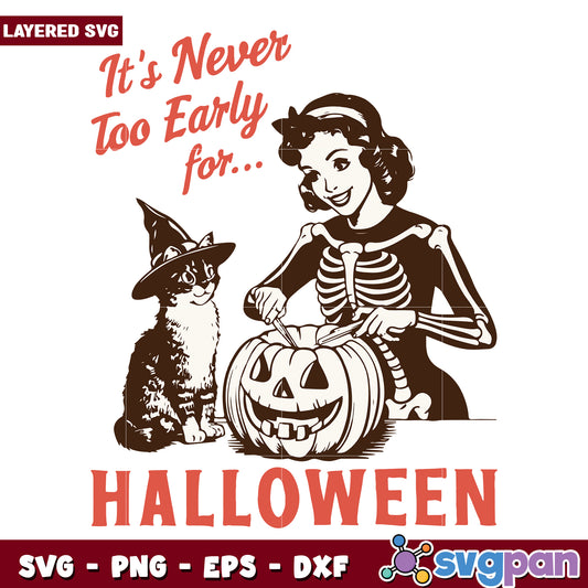 It's never too early for halloween svg, labubu dolls svg, halloween labubu svg