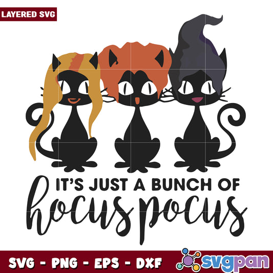 Its just a bunch of hocus pocus svg, halloween candy svg, scary characters svg