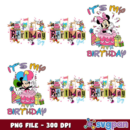 Its my mickey birthday png bundle