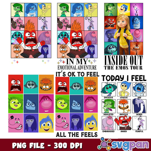 Its okay to feel all the feel design png bundle