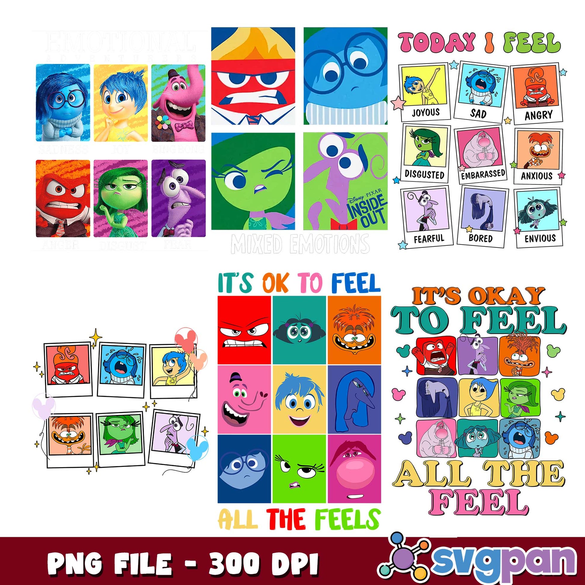 Its okay to feel all the feel png bundle