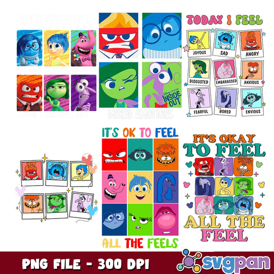Its okay to feel all the feel png bundle