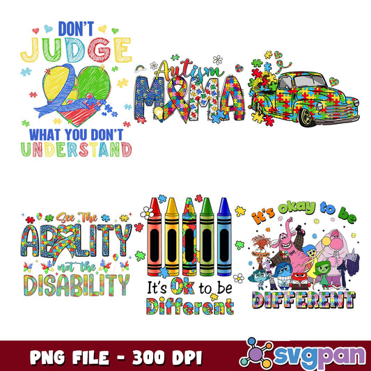 Its ok to be different png bundle