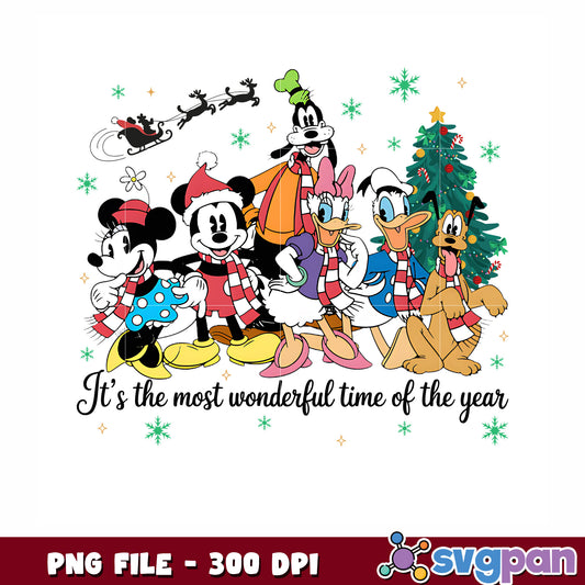 Its the most wonderful time png, christmnas tree png, christmas season png