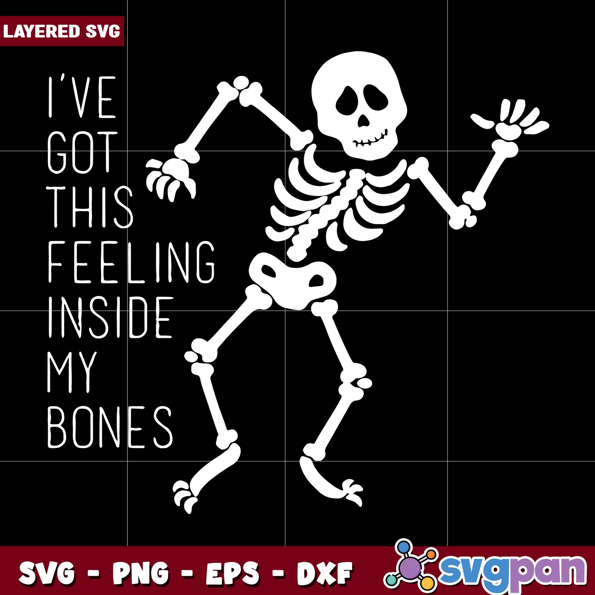 Ive got this feeling inside my bones svg, halloween candy svg, scary characters svg