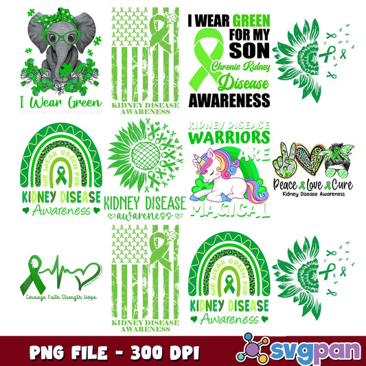 I wear green png bundle