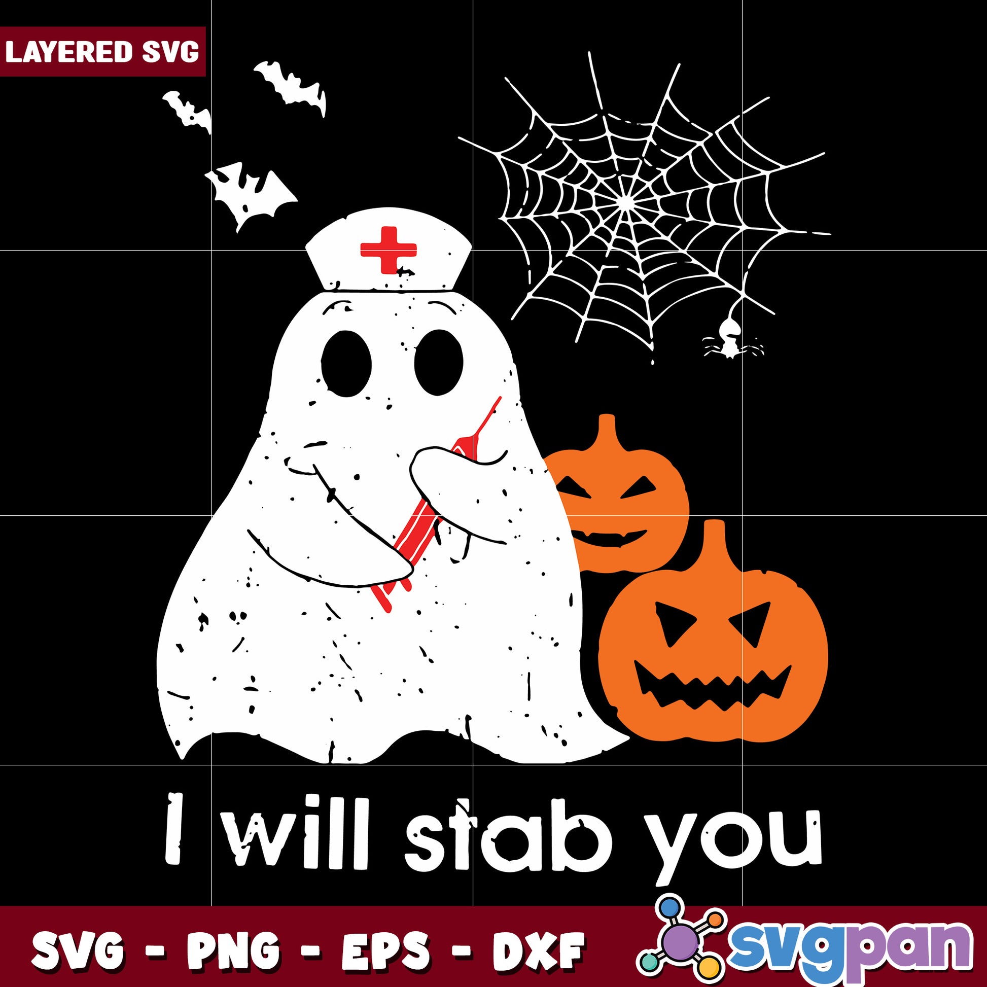 I will stab you svg, halloween holiday svg, halloween characters svg
