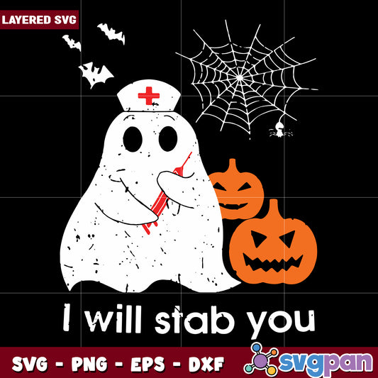 I will stab you svg, halloween holiday svg, halloween characters svg