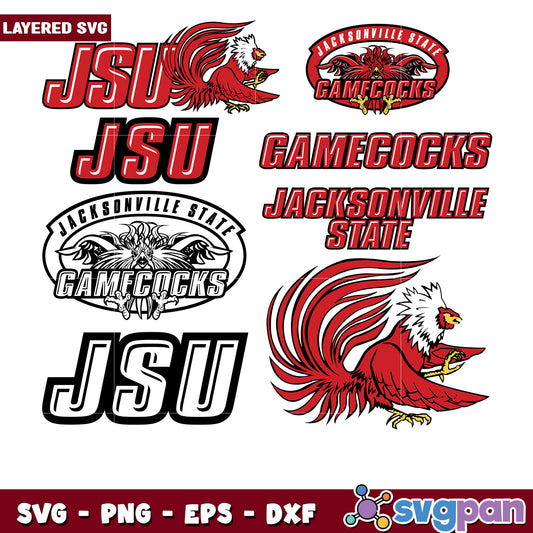 JSU Gamecocks SVG Bundle for Creative Projects