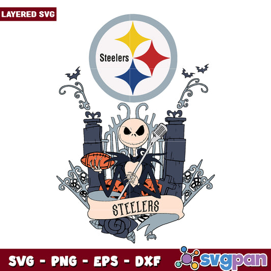 Jack Halloween steelers svg, nfl teams svg, national football league svg
