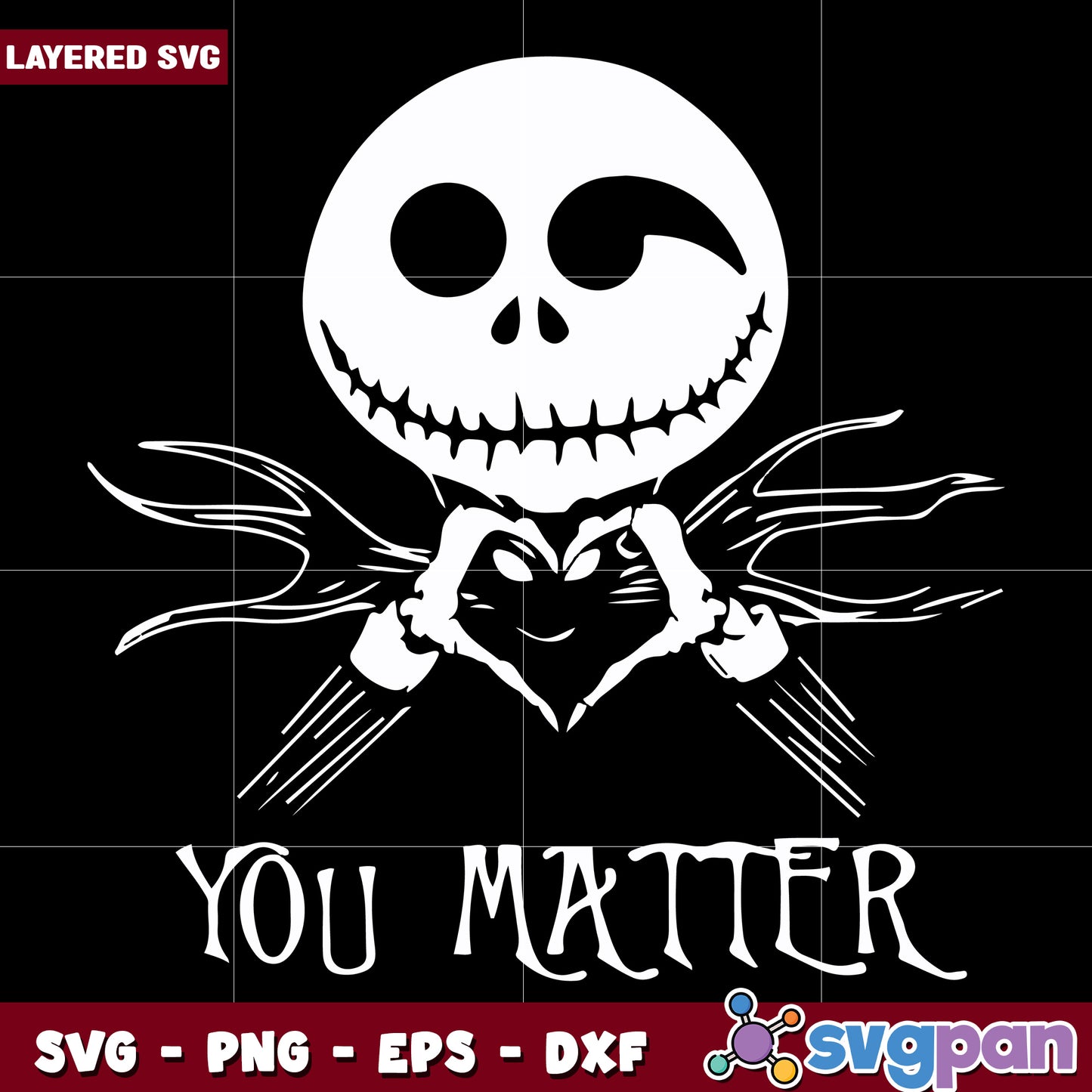 Jack Skellington you matter svg, halloween candy svg, scary characters svg