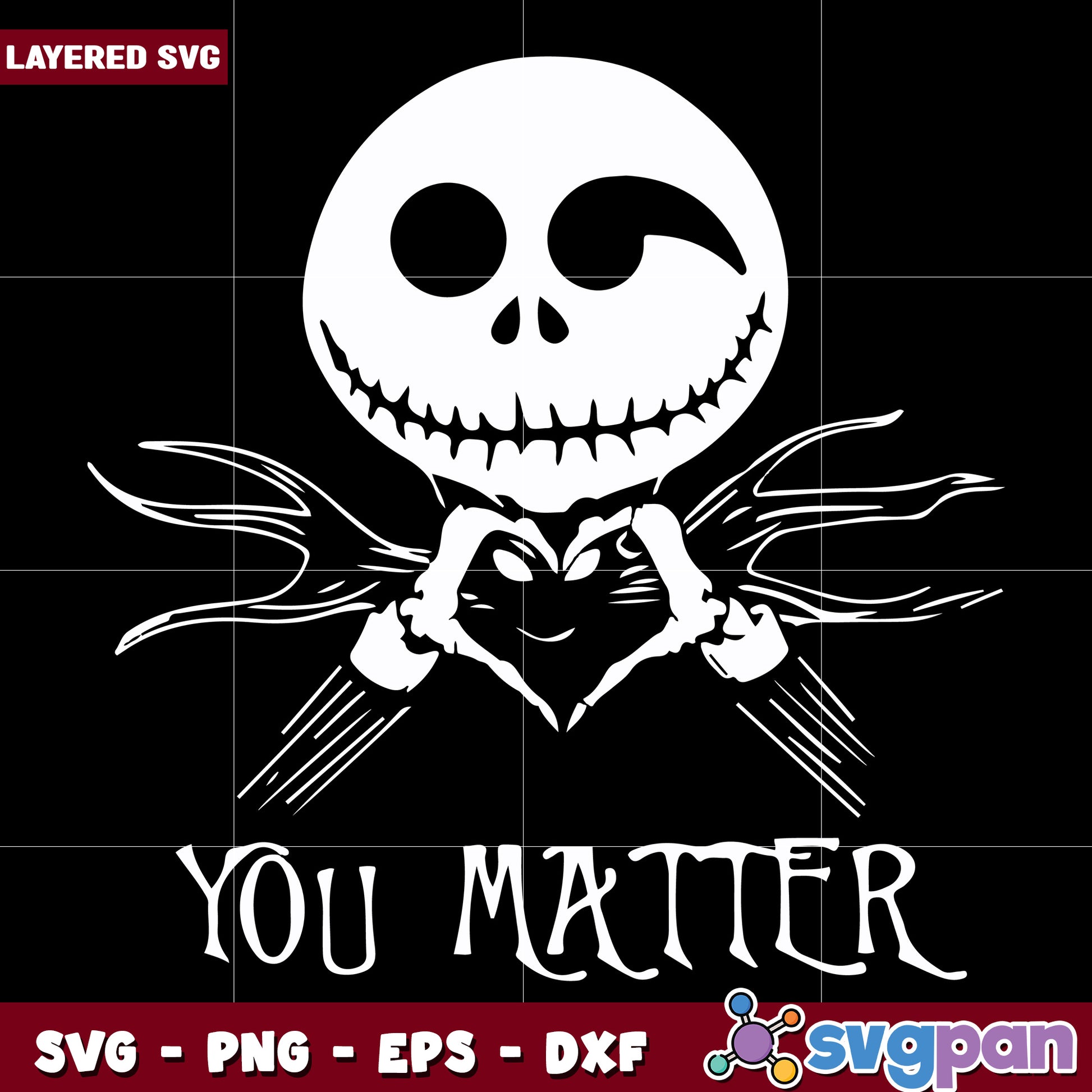 Jack Skellington you matter svg, halloween candy svg, scary characters svg
