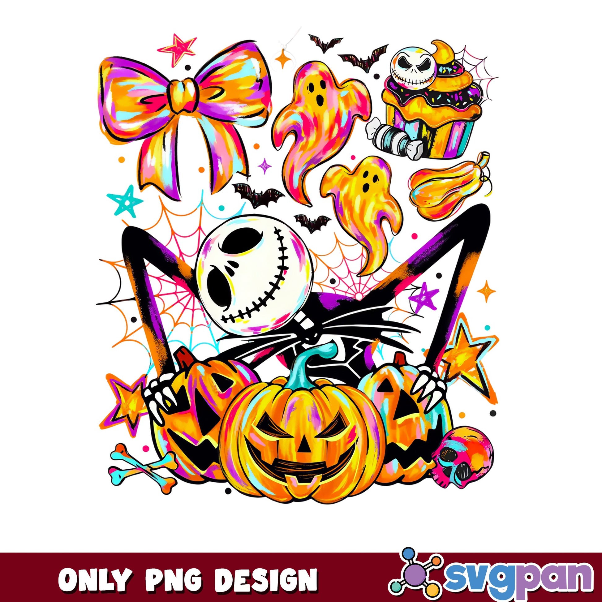 Jack Skellington Halloween PNG, Nightmare Before Christmas PNG, Spooky PNG