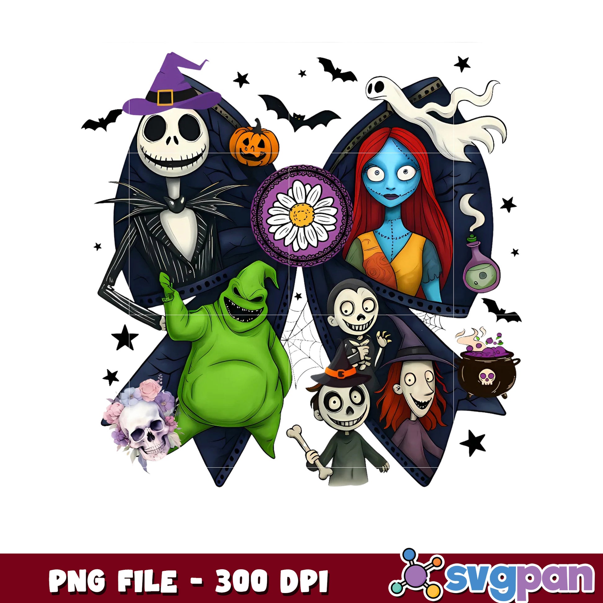 Jack and friends png, spooky autumn png, fall season png