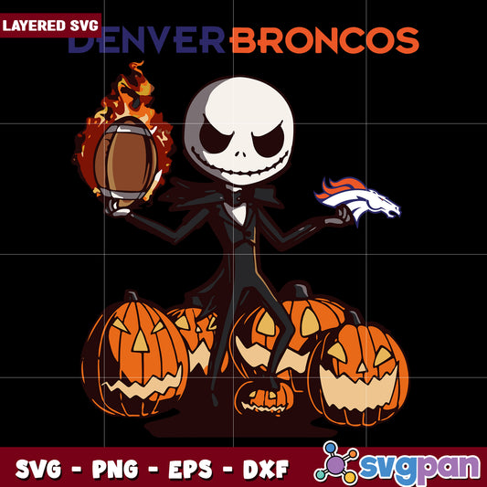 Jack and pumpkins denver broncos svg, nfl teams svg, super bowl svg