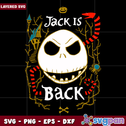 Jack is back svg, halloween candy svg, scary characters svg