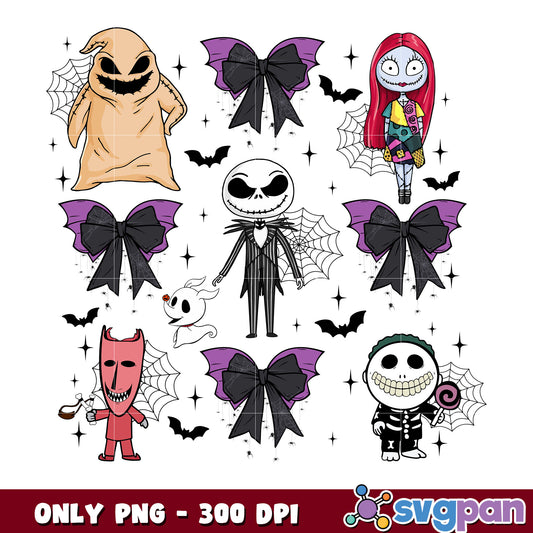 Jack skellington bow tie png, jack skellington png, halloween png
