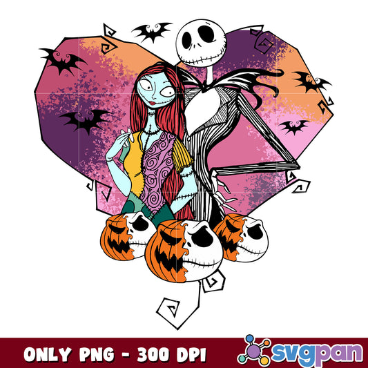 Jack skellington couple png, nightmare png, jack skellington png