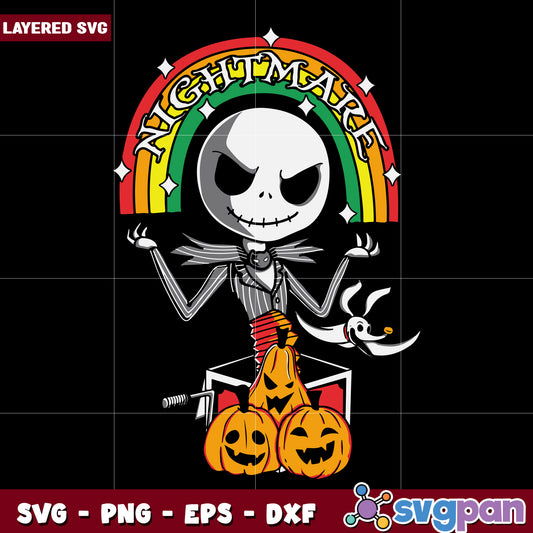 Jack skellington halloween svg, hallowee candy svg, scary halloween svg