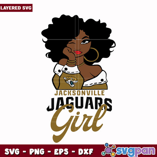 Jacksonville Jaguars Girl svg, nfl schedule svg, nfl jaguars svg