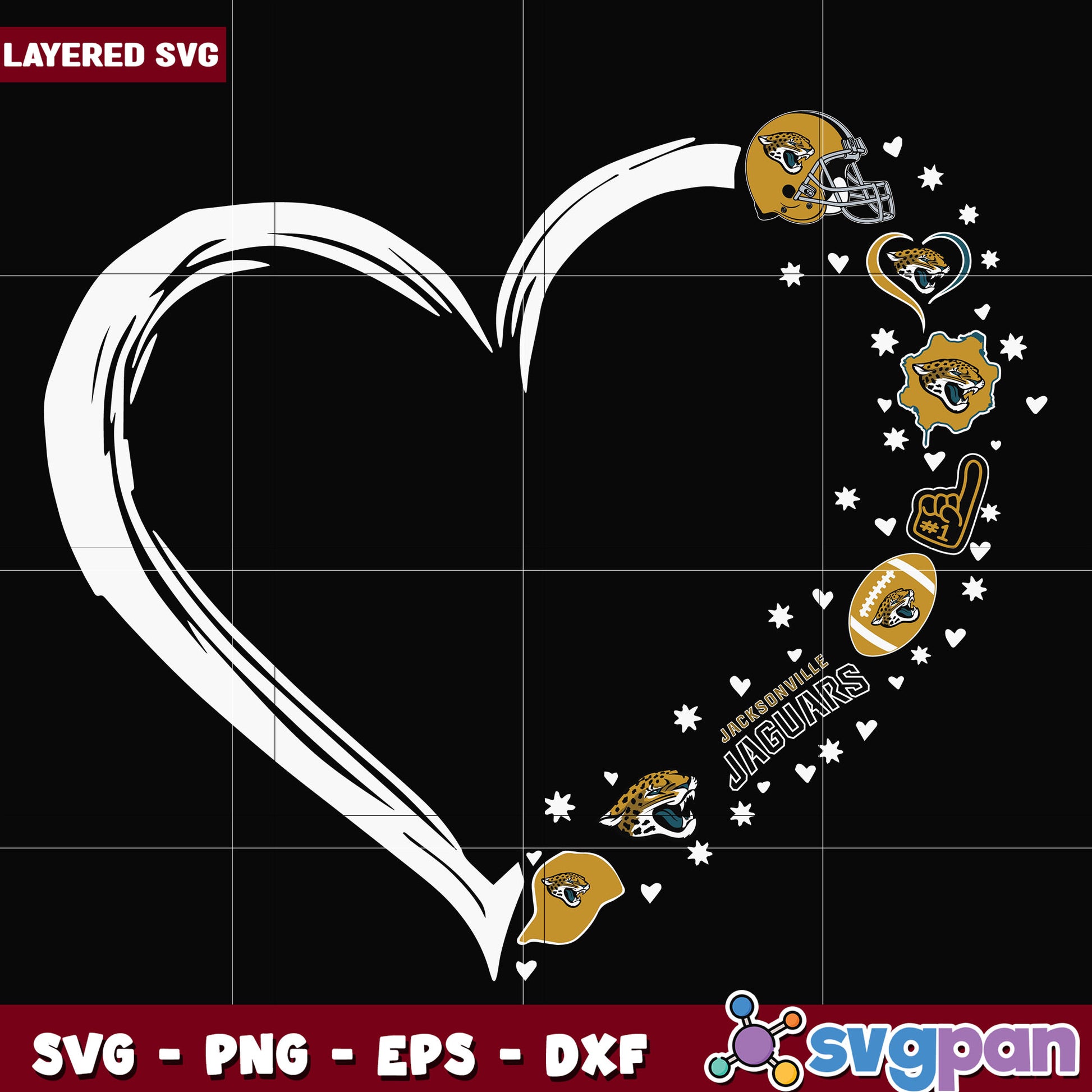 Jacksonville Jaguars heart logo svg, nfl schedule svg, nfl jaguars svg