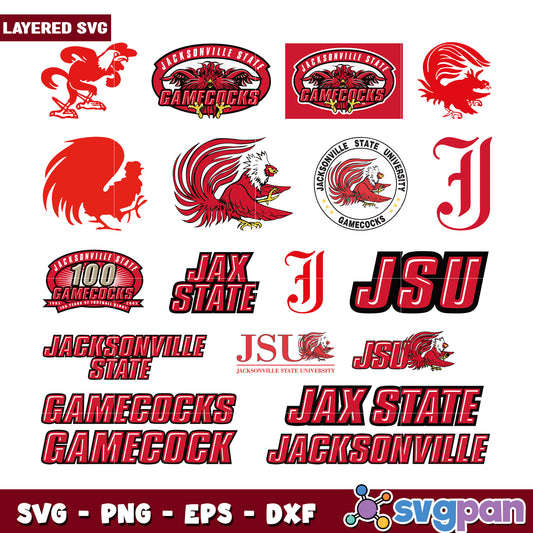 Jacksonville State Gamecocks SVG Bundle