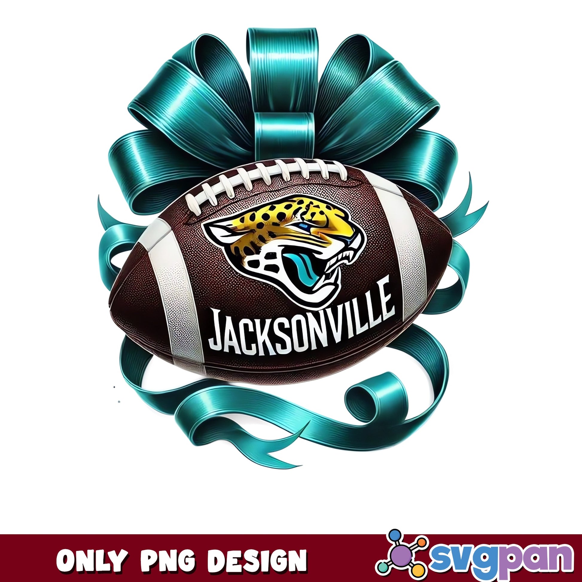 Jacksonville Jaguars Football Bow PNG, NFL Team PNG, Jaguars PNG
