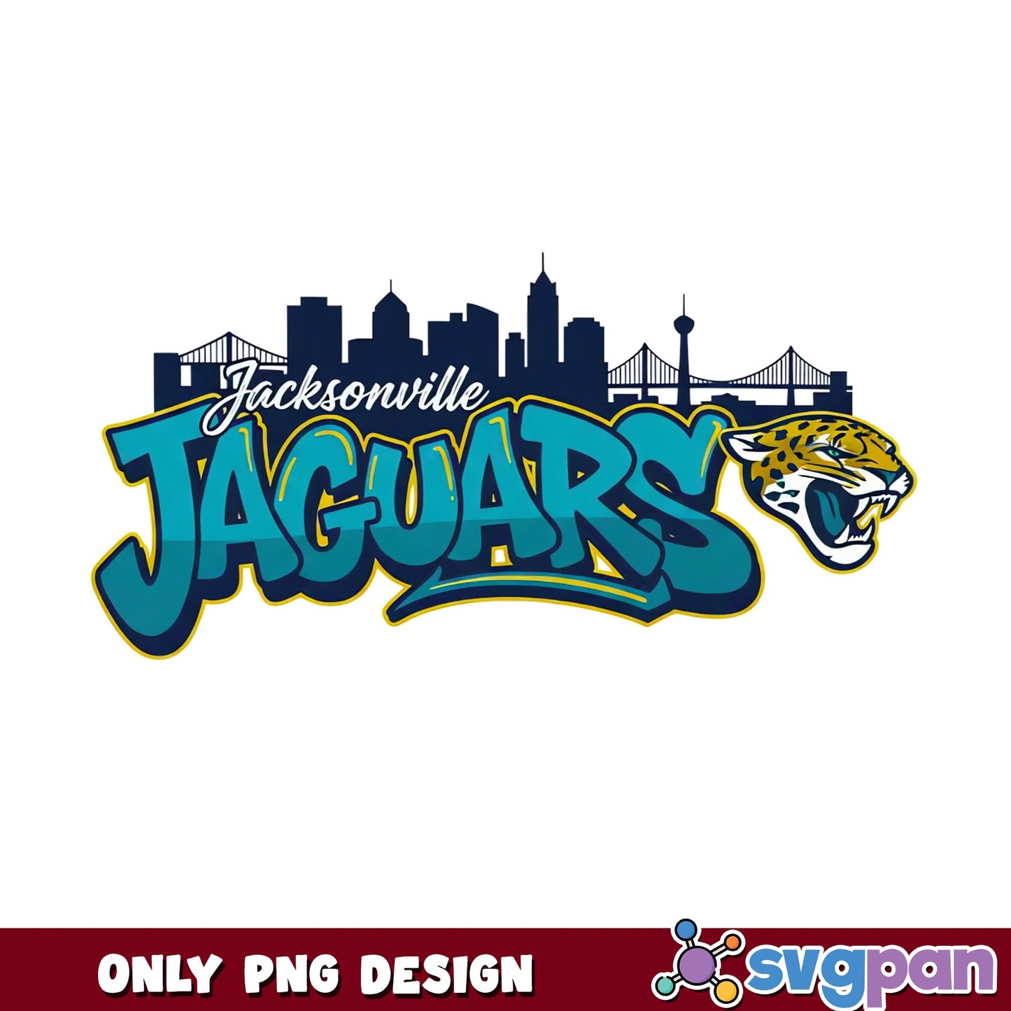 Jacksonville Jaguars Skyline PNG, NFL Football PNG, Sports PNG