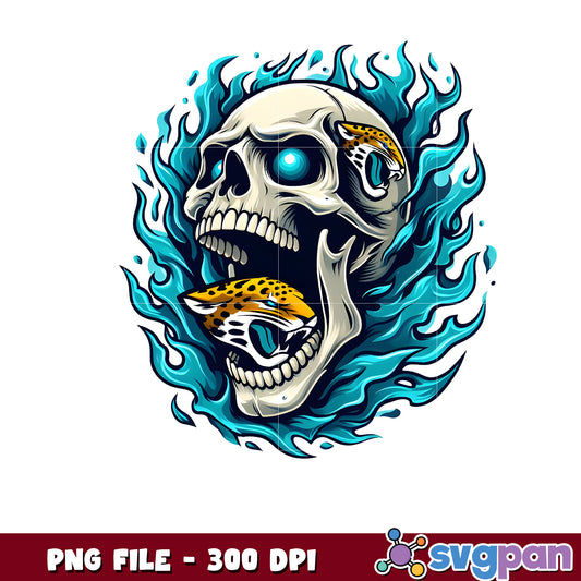 Jacksonville jaguars burning skull png, super bowl 2025 png, american football league png