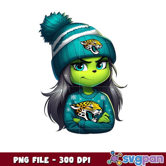 Jacksonville jaguars girl grinch png, nfl playoffs png, nfl football​ png