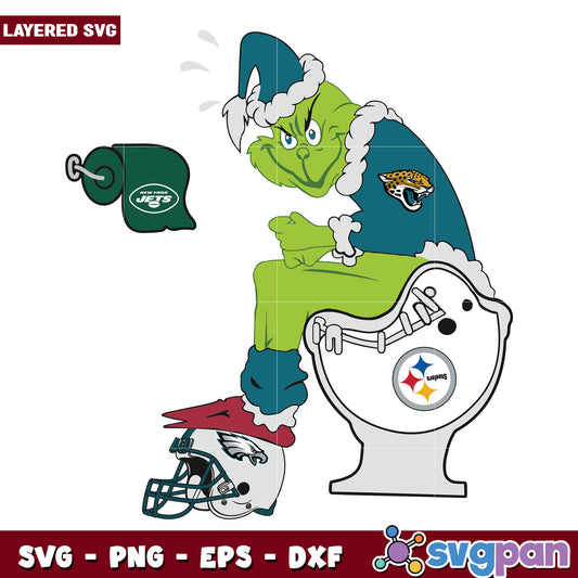 Jacksonville jaguars grinch svg, winter grinch svg, grinch nfl svg