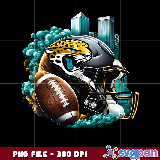 Jacksonville jaguars logo smoke helmet illustration png, nfl team helmet png, nfl design png