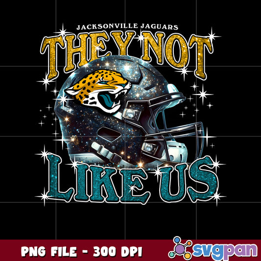 Jacksonville jaguars they not like us helmet design png, american rugby png, nfl teams png