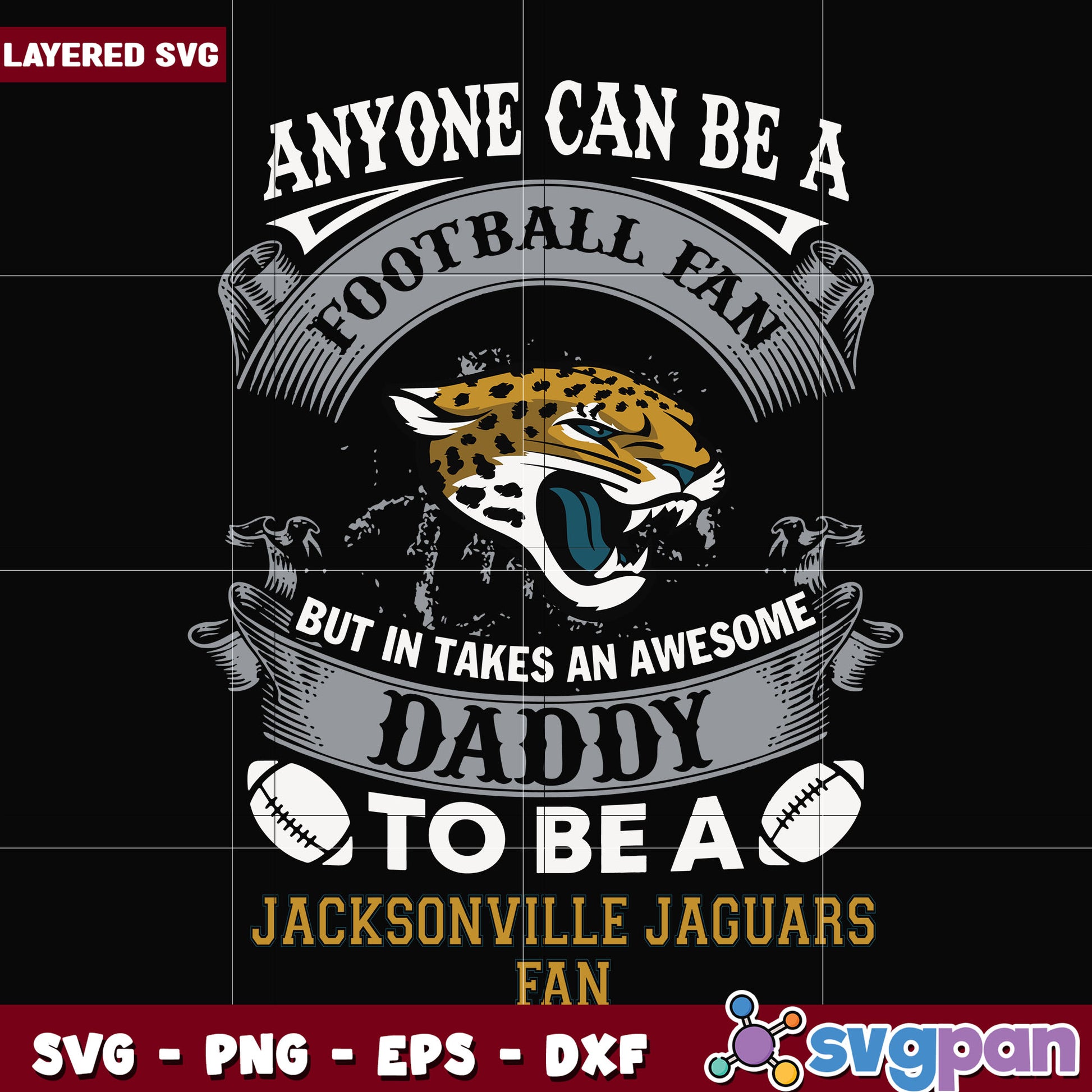 Jaguars anyone can be a football fan svg, nfl games svg, nfl league svg