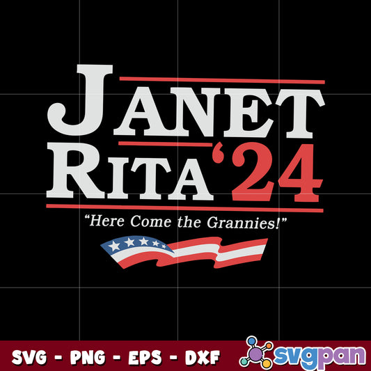 Janet rita 2024 bluey logo design svg