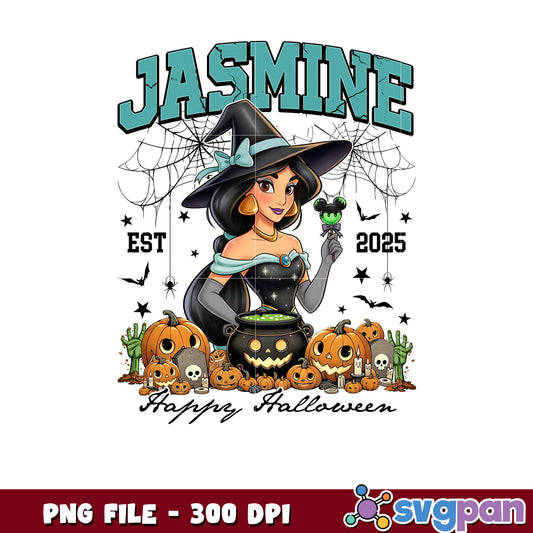 Jasmine happy halloween png, halloween decorations png, halloween costumes png