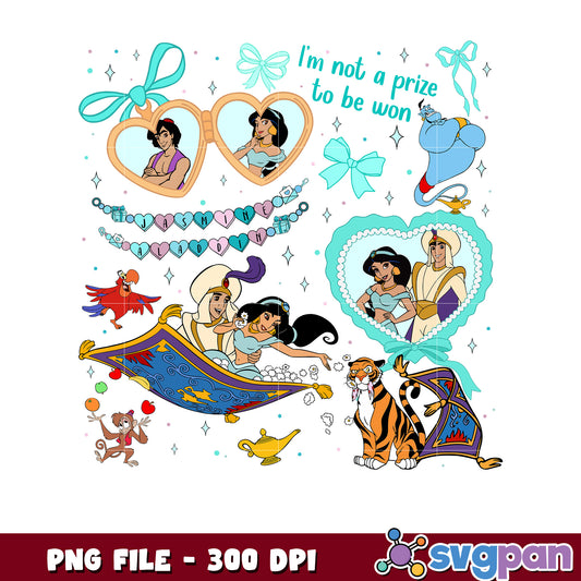 Jasmine princess picture frame png, disney characters png, disney princess png