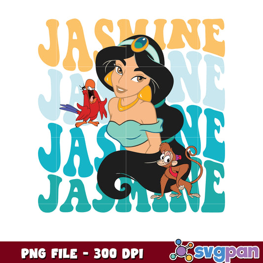 Jasmine princess png, aladdin disney princess png, cute jasmine character design png