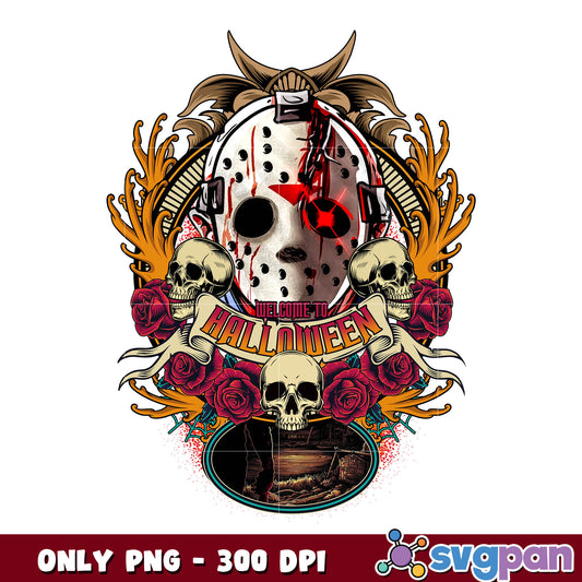 Horror Characters Tee Halloween png 